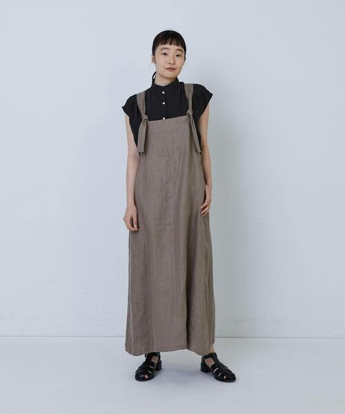 LOISIR ロワズィール アデュートリステス リネン エプロン ワンピース