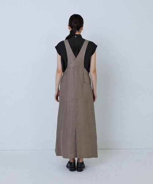 LOISIR ワンピース リネンツイルジャンパースカート LOISIR（ロワズィール）の「リネンツイルジャンパースカート