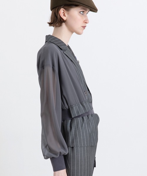 AULA AILA（アウラアイラ）の「テーラーカラーワンピース（ワンピース・レディース・ブラック/グレー/ネイビー・0/1）」の20枚目の写真