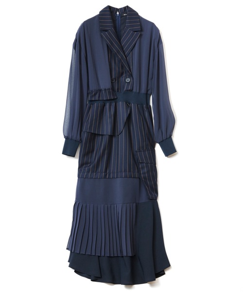 AULA AILA（アウラアイラ）の「テーラーカラーワンピース（ワンピース・レディース・ブラック/グレー/ネイビー・0/1）」の9枚目の写真