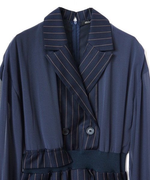 AULA AILA（アウラアイラ）の「テーラーカラーワンピース（ワンピース・レディース・ブラック/グレー/ネイビー・0/1）」の15枚目の写真