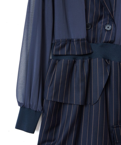 AULA AILA（アウラアイラ）の「テーラーカラーワンピース（ワンピース・レディース・ブラック/グレー/ネイビー・0/1）」の14枚目の写真