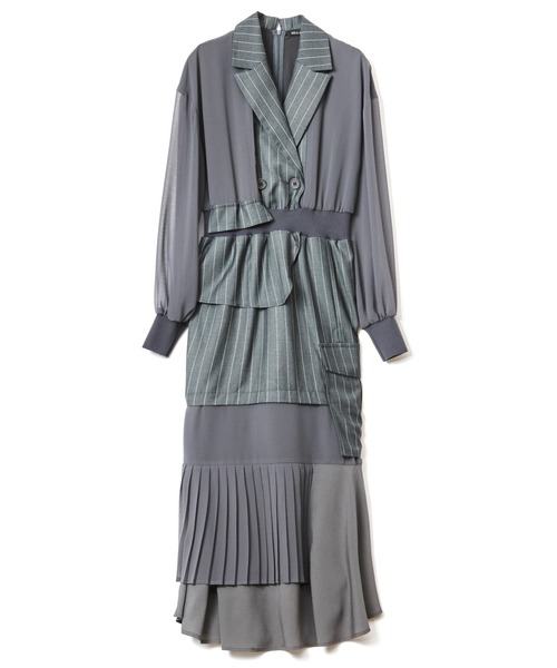 AULA AILA（アウラアイラ）の「テーラーカラーワンピース（ワンピース・レディース・ブラック/グレー/ネイビー・0/1）」の7枚目の写真