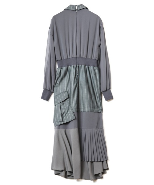 AULA AILA（アウラアイラ）の「テーラーカラーワンピース（ワンピース・レディース・ブラック/グレー/ネイビー・0/1）」の6枚目の写真