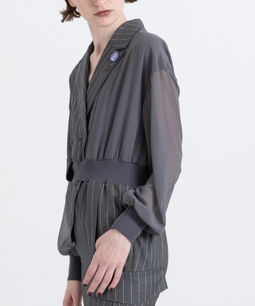 AULA AILA（アウラアイラ）の「テーラーカラーワンピース（ワンピース・レディース・ブラック/グレー/ネイビー・0/1）」の21枚目の写真