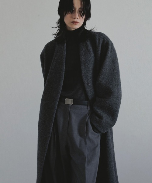 Collarless Cocoon Coat（ステンカラーコート）｜anuke（アンヌーク