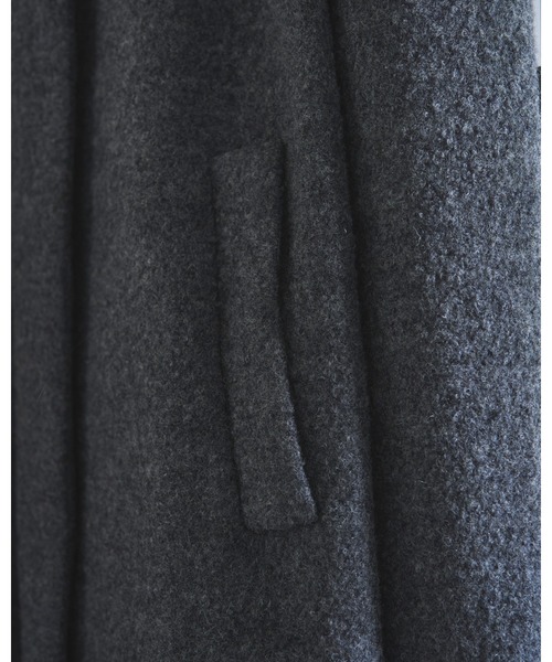 anuke Collarless Cocoon Coat グレー　38 セール】Collarless Cocoon Coat（ステンカラーコート）｜anuke