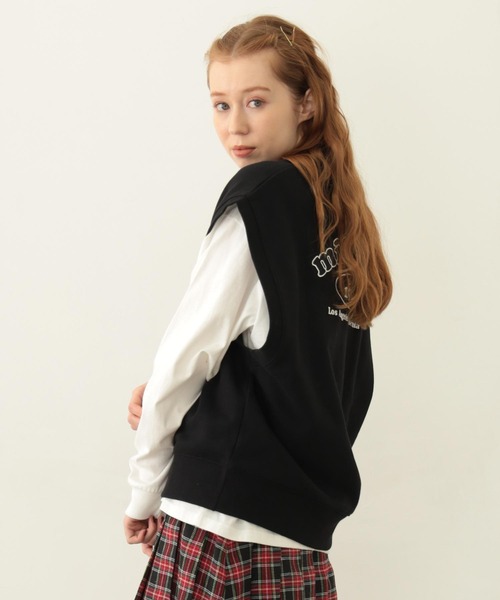 MILKFED.（ミルクフェド）の「V-NECK SWEAT VEST（ベスト・レディース・アッシュ/ブラック/オリーブ・ONE SIZE）」の20枚目の写真