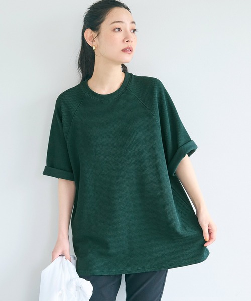 coca(coca)(コカ)の「エンボスワイドラグランTシャツ(Tシャツ/カットソー・メンズ・グリーン/ネイビー/ブラック/ライトグレー・L/XL/M)」の3枚目の写真