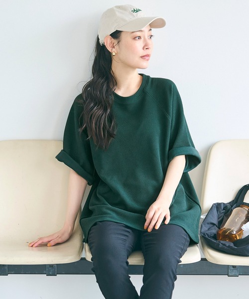 coca(coca)(コカ)の「エンボスワイドラグランTシャツ(Tシャツ/カットソー・メンズ・グリーン/ネイビー/ブラック/ライトグレー・L/XL/M)」の14枚目の写真