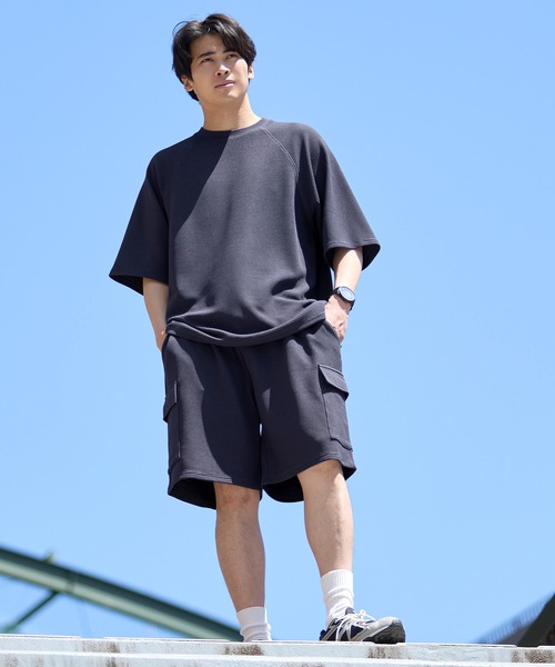 coca(coca)(コカ)の「エンボスワイドラグランTシャツ(Tシャツ/カットソー・メンズ・グリーン/ネイビー/ブラック/ライトグレー・L/XL/M)」の21枚目の写真