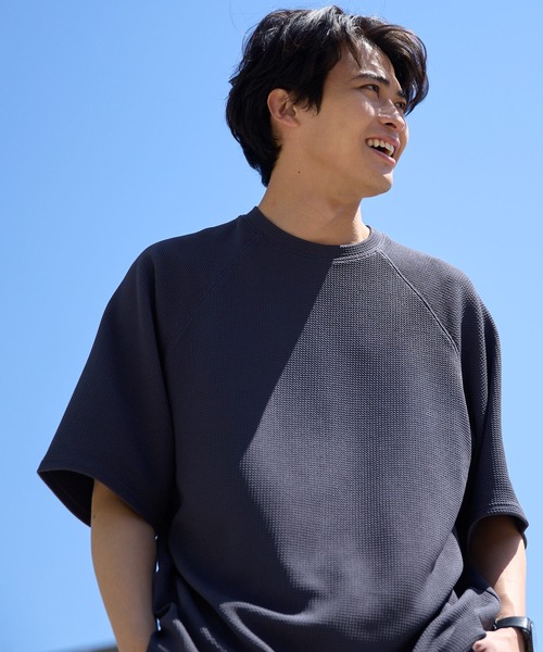 coca(coca)(コカ)の「エンボスワイドラグランTシャツ(Tシャツ/カットソー・メンズ・グリーン/ネイビー/ブラック/ライトグレー・L/XL/M)」の22枚目の写真
