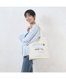 polka polka（ポルカポルカ）の「【 polka polka / ポルカポルカ 】猫フォトモチーフ　ポケットトート　SDI（トートバッグ）」