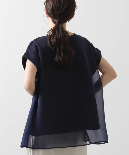 Gready Brilliant（グレディブリリアン）の「ＶＥＬＩＢレイヤードフレンチ（Tシャツ/カットソー・レディース・オフホワイト/ネイビー・FREE）」の14枚目の写真