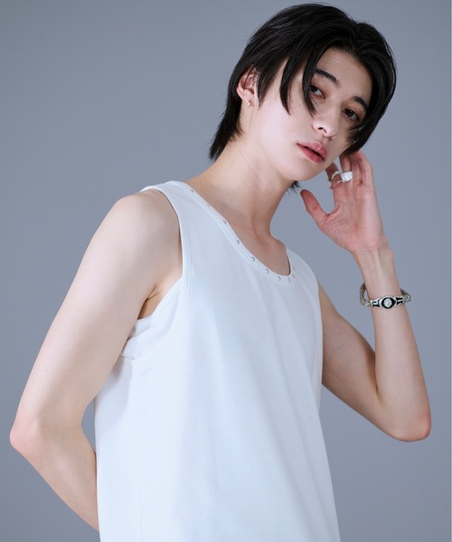 スタッズタンクトップ（タンクトップ）｜Ellno Loset（エルノロゼット