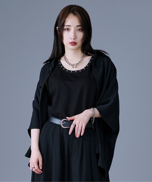 Ellno Loset(エルノロゼット)の「スタッズタンクトップ(タンクトップ・メンズ・オフホワイト/ブラック・SMALL/LARGE/MEDIUM)」の20枚目の写真