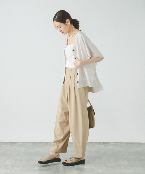 GLOBAL WORK(グローバルワーク)の「スッキレイさらさらカーディガン半袖/320425(カーディガン/ボレロ・レディース・ブルー系その他6/グレイッシュベージュ/ブラック/テラコッタ/シルバー・LARGE/MEDIUM)」の9枚目の写真