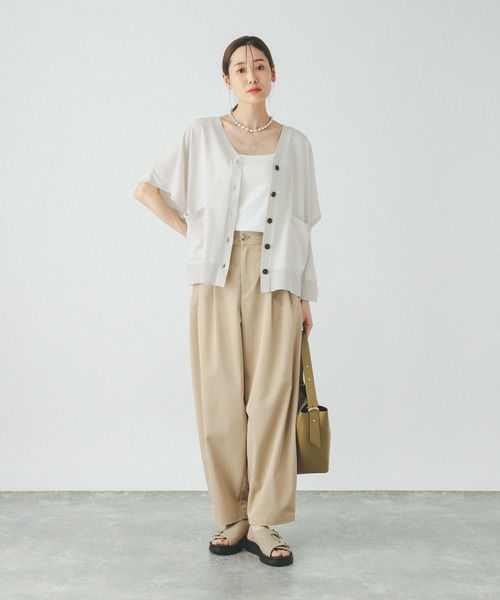 GLOBAL WORK(グローバルワーク)の「スッキレイさらさらカーディガン半袖/320425(カーディガン/ボレロ・レディース・ブルー系その他6/グレイッシュベージュ/ブラック/テラコッタ/シルバー・LARGE/MEDIUM)」の10枚目の写真