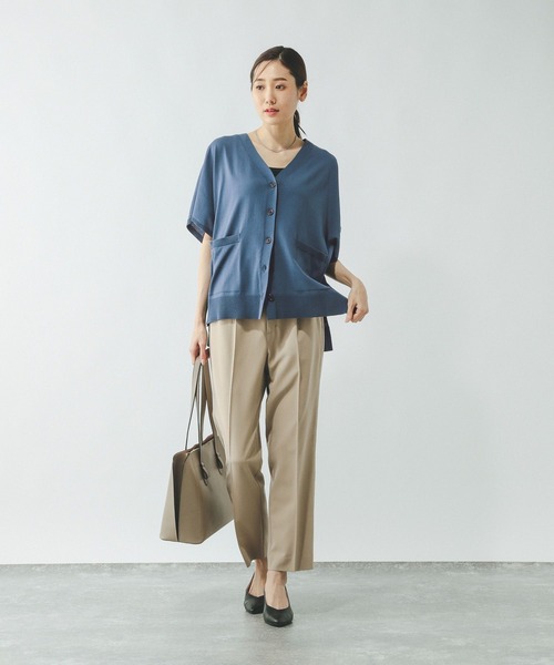 GLOBAL WORK(グローバルワーク)の「スッキレイさらさらカーディガン半袖/320425(カーディガン/ボレロ・レディース・ブルー系その他6/グレイッシュベージュ/ブラック/テラコッタ/シルバー・LARGE/MEDIUM)」の13枚目の写真