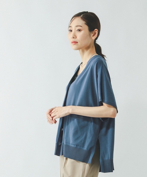 GLOBAL WORK(グローバルワーク)の「スッキレイさらさらカーディガン半袖/320425(カーディガン/ボレロ・レディース・ブルー系その他6/グレイッシュベージュ/ブラック/テラコッタ/シルバー・LARGE/MEDIUM)」の16枚目の写真