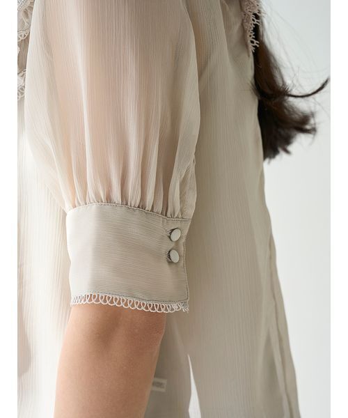 SNIDEL（スナイデル）の「楊柳シフォンレースブラウス（シャツ/ブラウス・レディース・アイボリー/ライトベージュ/その他・F）」の13枚目の写真