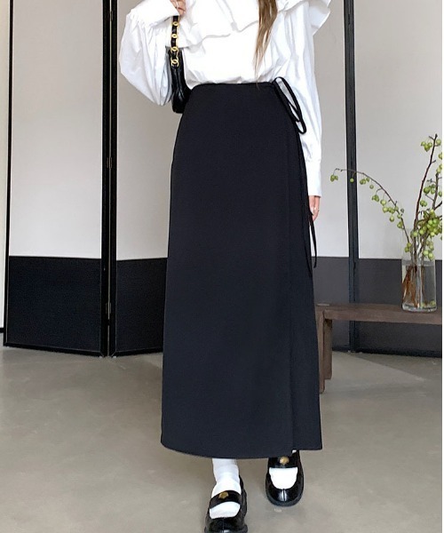 gossip！ロサンゼルス（ゴシップロサンゼルス）の「ラップデザインナロースカート（スカート・レディース・グレー/ブラック/ブラウン・S/M）」の8枚目の写真