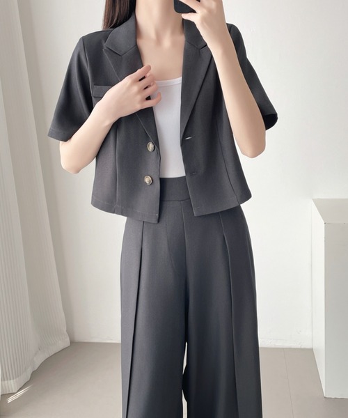 Lily112 です★美品★ ヘビージョーゼット ジャケット AIR SWING SUITS BIZ ジャケット EAJ