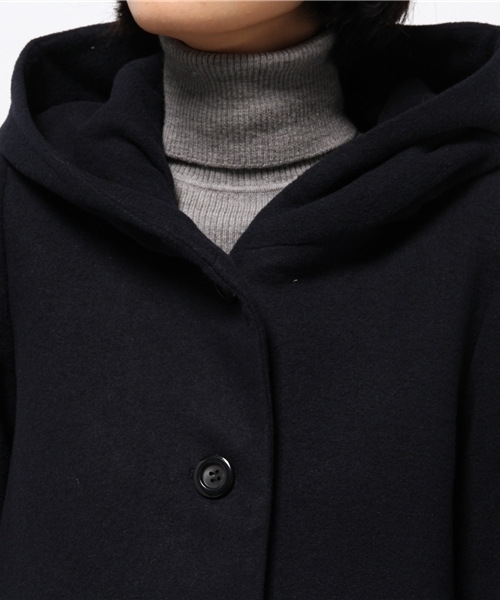 GLOBAL WORK（グローバルワーク）の「【一部店舗限定】マキシフードコート/567765（その他アウター・レディース・グレー/ブラック/ネイビー・MEDIUM/SMALL/LARGE）」の7枚目の写真