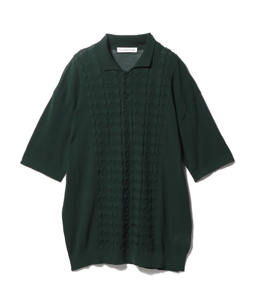 ESTNATION(エストネーション)の「ESTNATION / コットン デザインポロシャツ(ポロシャツ・メンズ・ブラック/オフホワイト/ダークグリーン・MEDIUM/LARGE)」の15枚目の写真