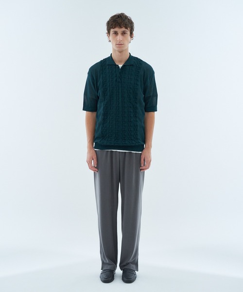 ESTNATION(エストネーション)の「ESTNATION / コットン デザインポロシャツ(ポロシャツ・メンズ・ブラック/オフホワイト/ダークグリーン・MEDIUM/LARGE)」の14枚目の写真