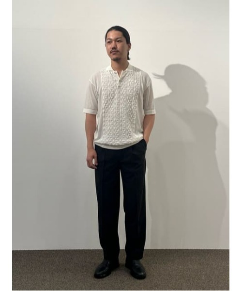 ESTNATION(エストネーション)の「ESTNATION / コットン デザインポロシャツ(ポロシャツ・メンズ・ブラック/オフホワイト/ダークグリーン・MEDIUM/LARGE)」の16枚目の写真