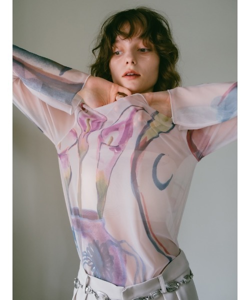 sahara×YOLK Sheer Top（Tシャツ/カットソー）｜sahara（サハラ