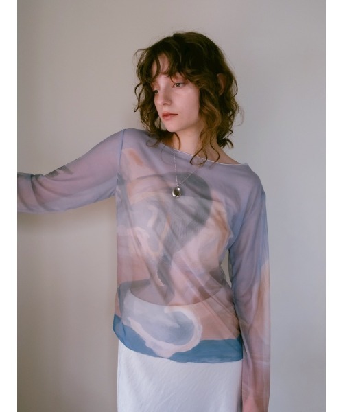 sahara×YOLK Sheer Top（Tシャツ/カットソー）｜sahara（サハラ
