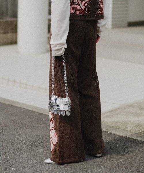 CIAOPANIC TYPY(チャオパニックティピー)の「aguniパッチワーク刺繍パンツ(その他パンツ・レディース・ベージュ/ブラウン・ONE SIZE)」の6枚目の写真
