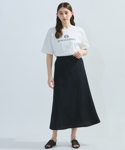 ketty(ケティ)の「ツヤ刺繍Tシャツ≪洗濯機で洗える≫(Tシャツ/カットソー・レディース・ホワイト/イエロー・M)」の18枚目の写真