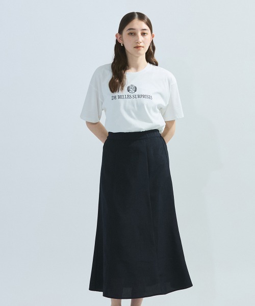 ketty(ケティ)の「ツヤ刺繍Tシャツ≪洗濯機で洗える≫(Tシャツ/カットソー・レディース・ホワイト/イエロー・M)」の19枚目の写真