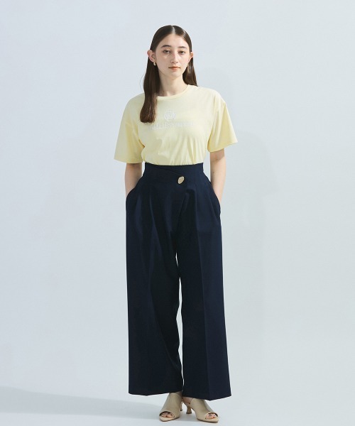 ketty(ケティ)の「ツヤ刺繍Tシャツ≪洗濯機で洗える≫(Tシャツ/カットソー・レディース・ホワイト/イエロー・M)」の11枚目の写真