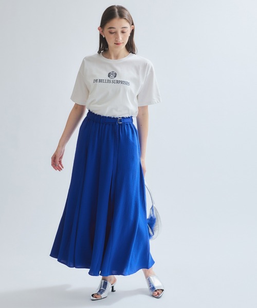 ketty(ケティ)の「ツヤ刺繍Tシャツ≪洗濯機で洗える≫(Tシャツ/カットソー・レディース・ホワイト/イエロー・M)」の14枚目の写真