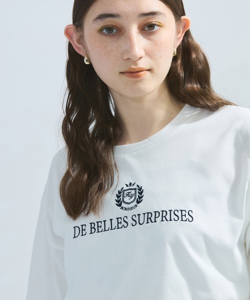 ketty(ケティ)の「ツヤ刺繍Tシャツ≪洗濯機で洗える≫(Tシャツ/カットソー・レディース・ホワイト/イエロー・M)」の16枚目の写真