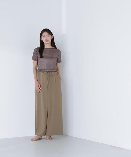 NATURAL BEAUTY BASIC(ナチュラルビューティーベーシック)の「◇ラメボートネックカットソー(Tシャツ/カットソー・レディース・ピンク/グレー/ダークブラウン・FREE)」の16枚目の写真