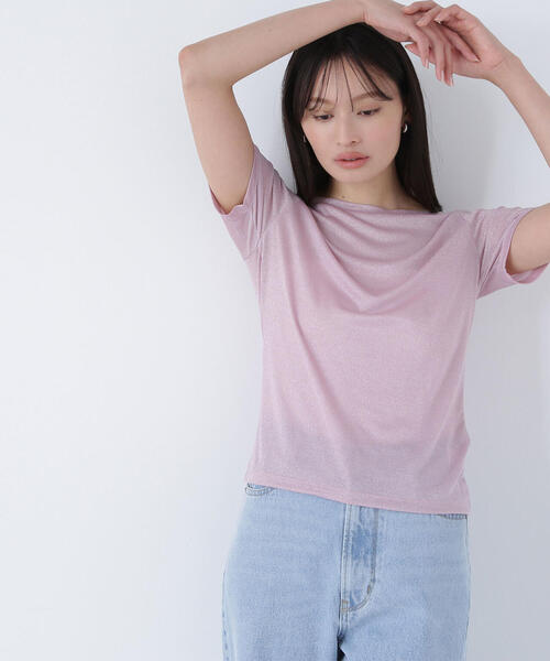 ◇ラメボートネックカットソー（Tシャツ/カットソー）｜NATURAL