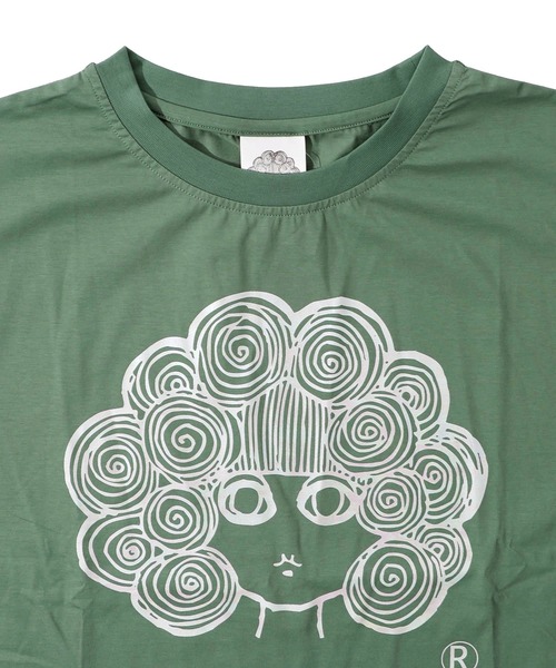 ScoLar（スカラー）の「152656：スカラー箔プリント 接触冷感Tシャツ（Tシャツ/カットソー・レディース・オフホワイト/グリーン/オレンジ/サックスブルー/ピンク/ネイビー・M）」の18枚目の写真