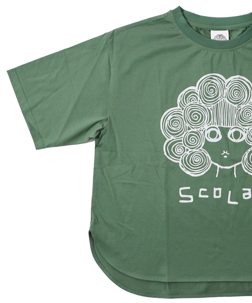 ScoLar（スカラー）の「152656：スカラー箔プリント 接触冷感Tシャツ（Tシャツ/カットソー・レディース・オフホワイト/グリーン/オレンジ/サックスブルー/ピンク/ネイビー・M）」の17枚目の写真