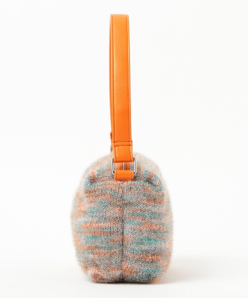 Ray BEAMS（レイビームス）の「ニット ミニ バッグ（トートバッグ・レディース・オレンジ/ネイビー・ONE SIZE）」の5枚目の写真