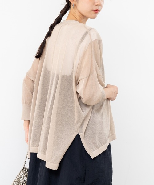 refinedworks（リファインドワークス）の「【refinedworks】定番アイテム の ポンチョカーディガン！（カーディガン/ボレロ・レディース・グレイッシュベージュ/ブラック/ホワイト/レッド・FREE）」の21枚目の写真