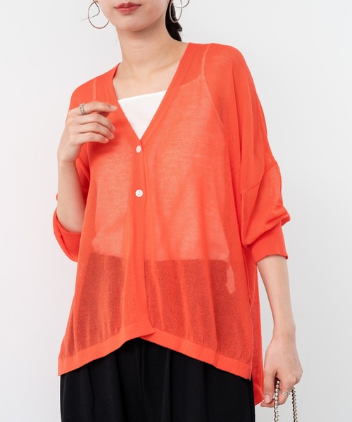 refinedworks（リファインドワークス）の「【refinedworks】定番アイテム の ポンチョカーディガン！（カーディガン/ボレロ・レディース・グレイッシュベージュ/ブラック/ホワイト/レッド・FREE）」の11枚目の写真