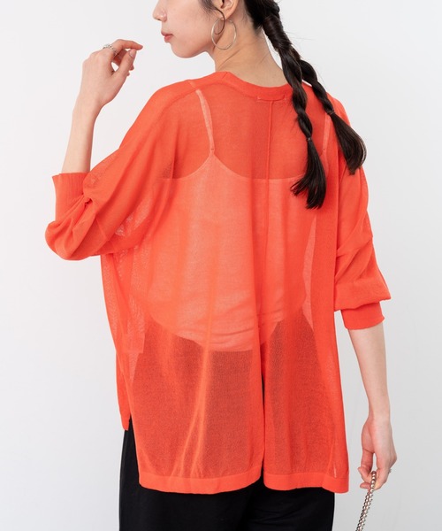 refinedworks（リファインドワークス）の「【refinedworks】定番アイテム の ポンチョカーディガン！（カーディガン/ボレロ・レディース・グレイッシュベージュ/ブラック/ホワイト/レッド・FREE）」の7枚目の写真