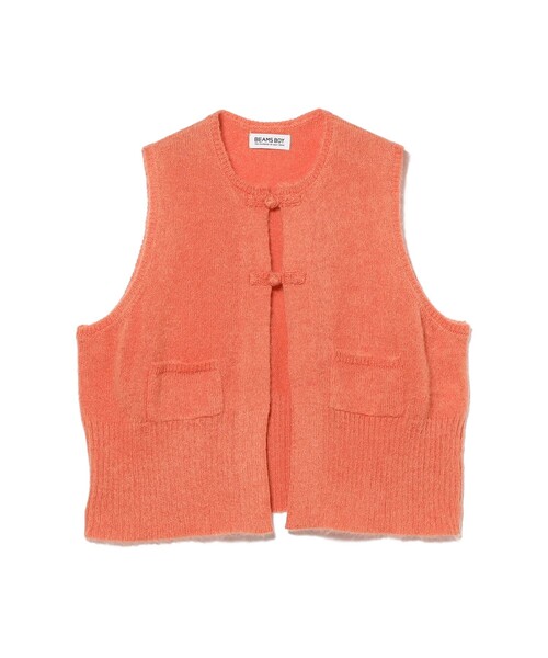 BEAMS BOY 水色 ニットベスト BEAMS BOY（ビームスボーイ）の「BEAMS BOY / マルチボーダー
