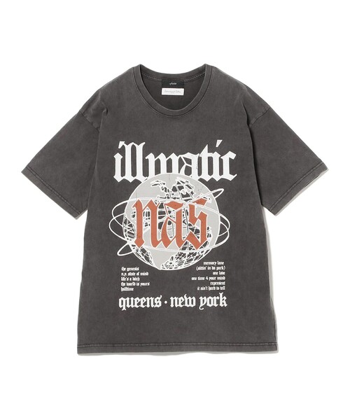 International Gallery BEAMS(インターナショナルギャラリービームス)の「【別注】U/MUSIC × IG / UNDERSONG Nas ソリッド グラフィック Tシャツ(Tシャツ/カットソー・メンズ・ブラック・S/M/L)」の3枚目の写真