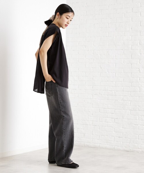 THE SHOP TK (ザ ショップ ティーケー )の「シャーリングブラウス【洗える】(シャツ/ブラウス・レディース・オフホワイト/ブラック/ブラウン系その他・99)」の10枚目の写真